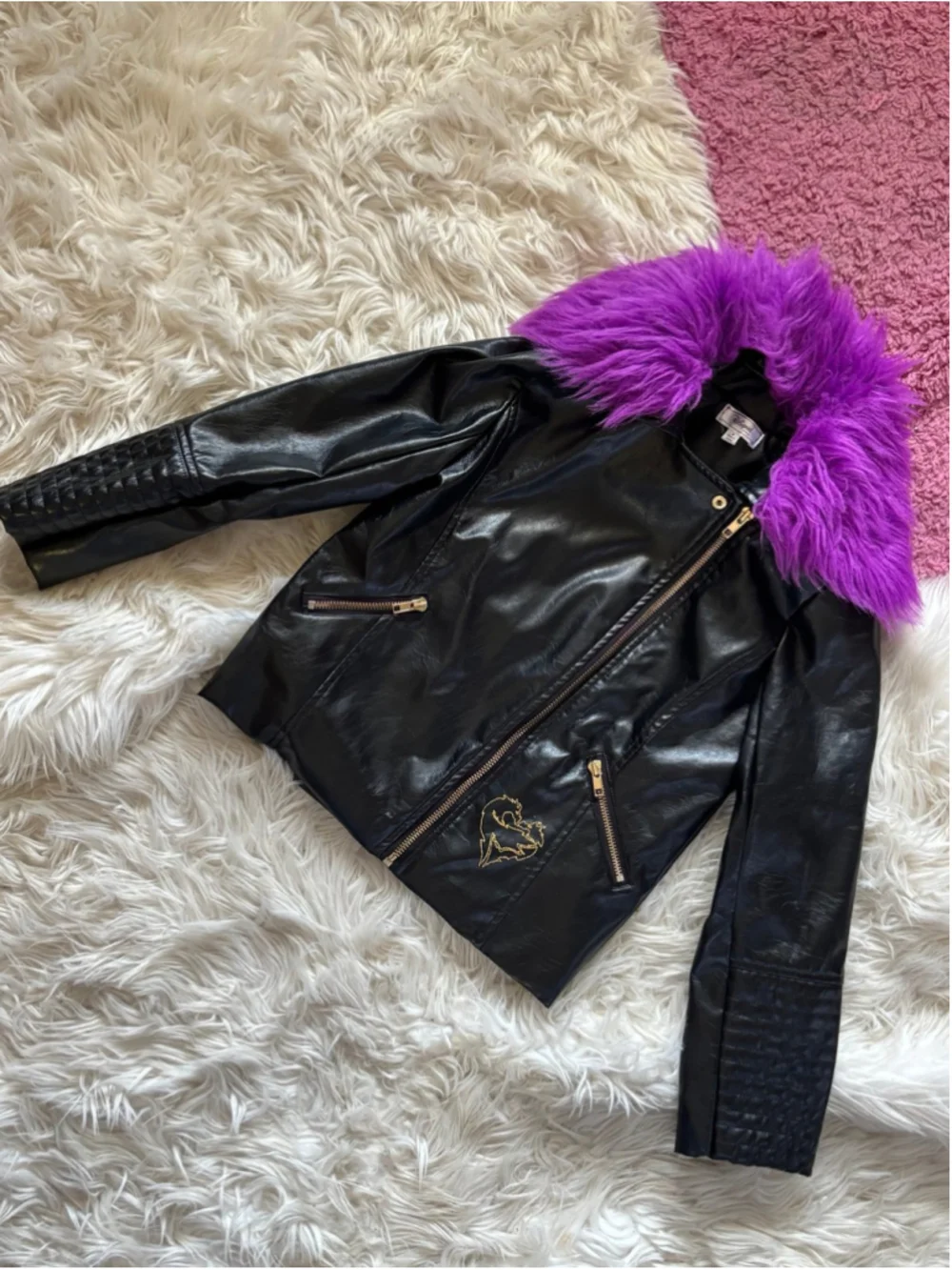 Disney Descendants 3 Mal Moto Jacket with Detachable Faux-Fur Collar